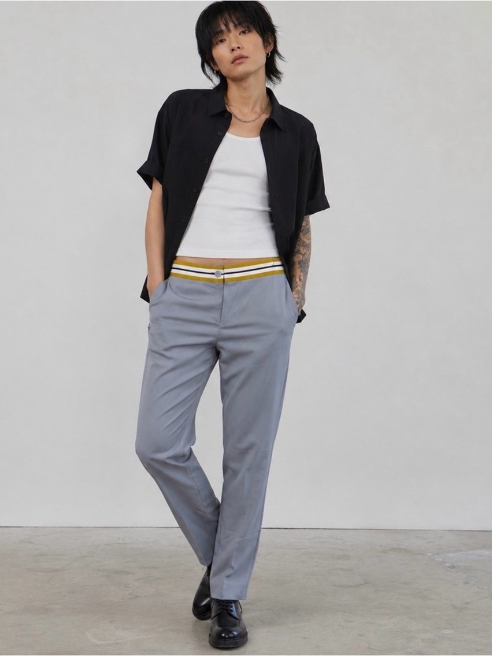 Wildfang The Empower Taped Trouser Grey Size 18